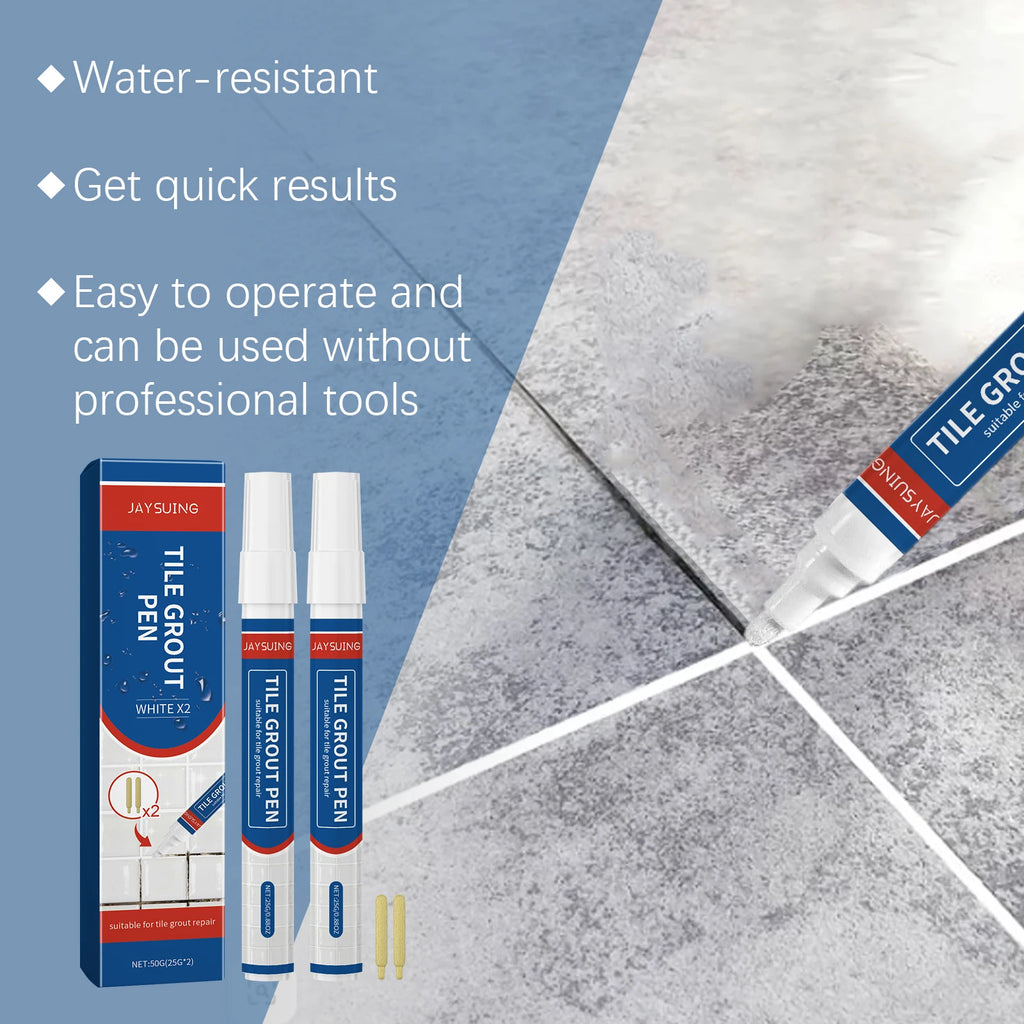 Tile Grout Pen Effectively Remove Black Sediment Covering Black Stains Waterproof Beautify Tiles Gaps White Tile Grout Paint Pen Qme