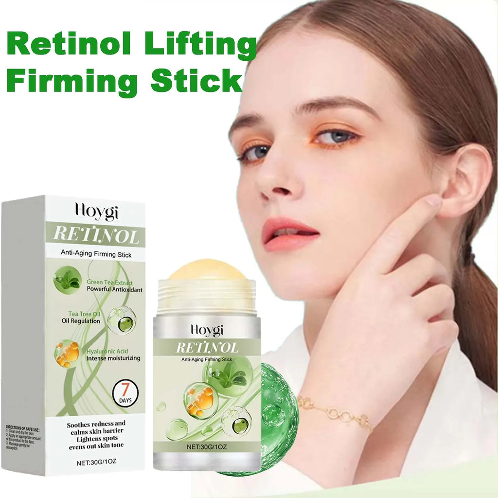 Retinol Anti-Aging Firming Stick Tightening Lifting Serum Stick Smooth Wrinkles Improves Skin Elasticity Hydration Brighten Skin Qme