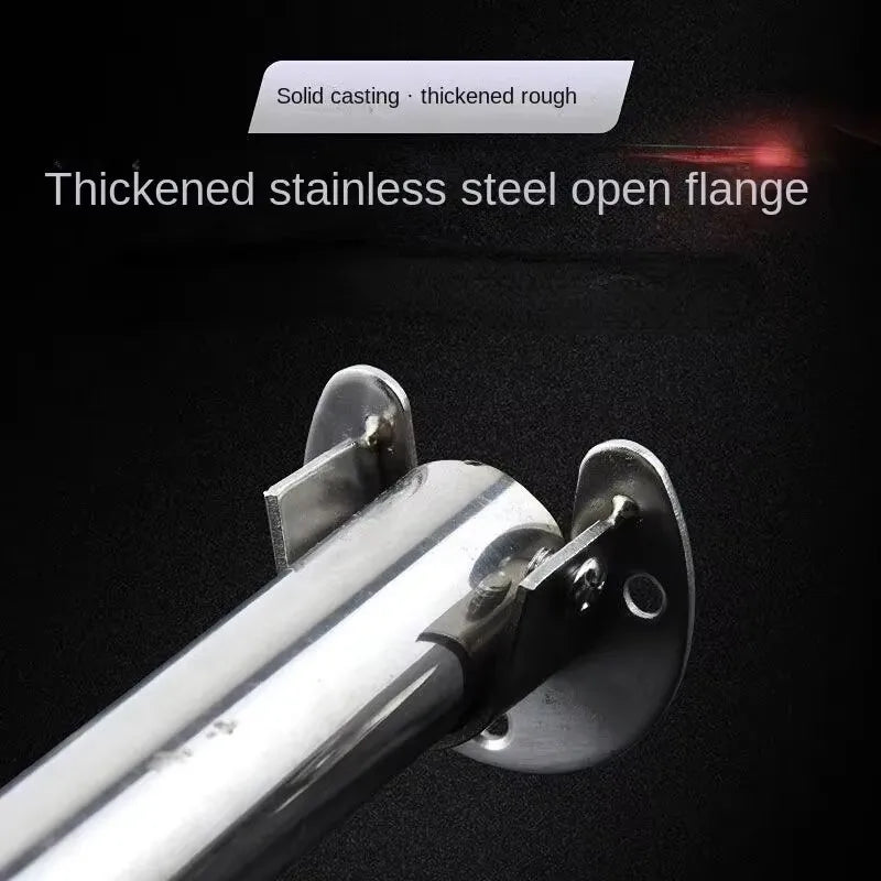 304 stainless steel flange seat wardrobe hanger fixing rod hardware accessories curtain rod tube hook fixing support bracket sea Qme
