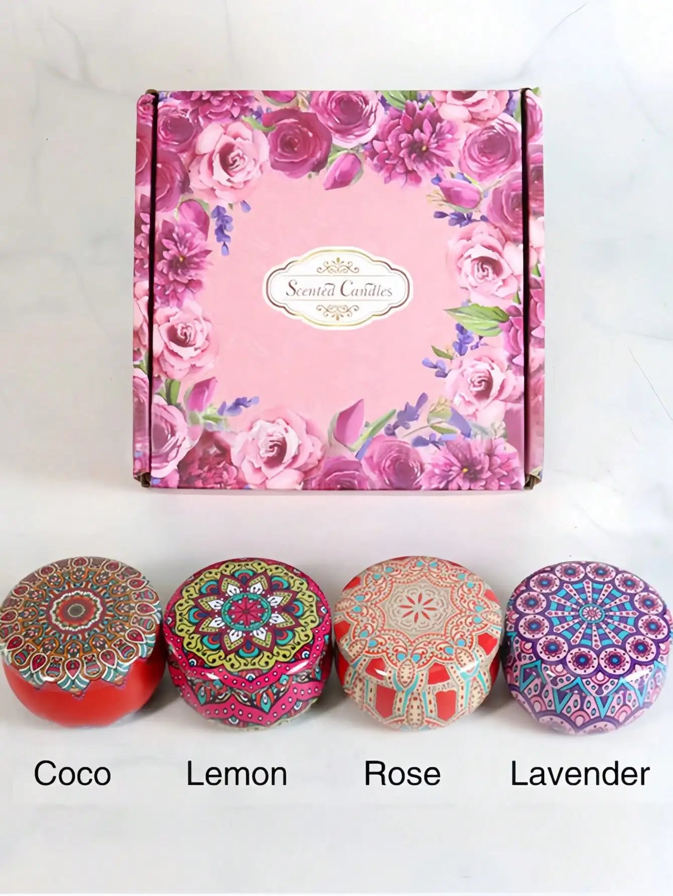 4 Cans Melt Wax Aromatherapy Homemade Soy Candle Cup Flower Candles Qme D