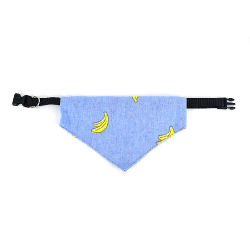 B Adjustable Triangular Bandage For Pet Dog Cat Washable Scarf Bandana Collar Bibs Cat Neck Decor Birthday Party Dress Up Qme banana 1.5cm