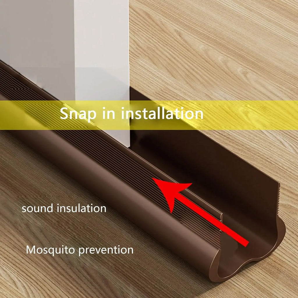 1-4pcs Door Bottom Sealing Strip PVC Soundproofing Wind and Dust Proof Weather Stripping Easy Installation Removable Strip Qme