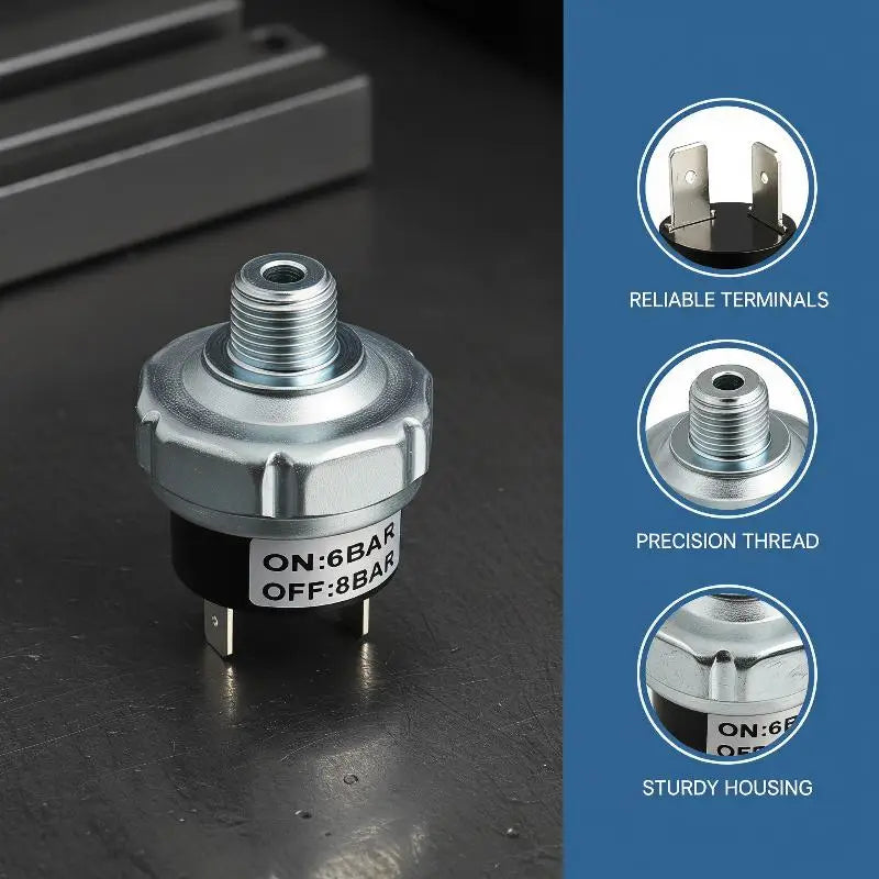 Pressure Control Application 1 8 NPT External Thread Air Pressure Switch Pressure Control Switch 1 8 NPT Thread Qme