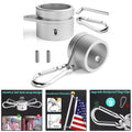 2pcs Aluminum Flag Pole Rings 360 Degree Rotating Flagpole Flag Mounting Rings With Carabiners AntiWrap For 0.75-1.02 Inches Qme Default Title