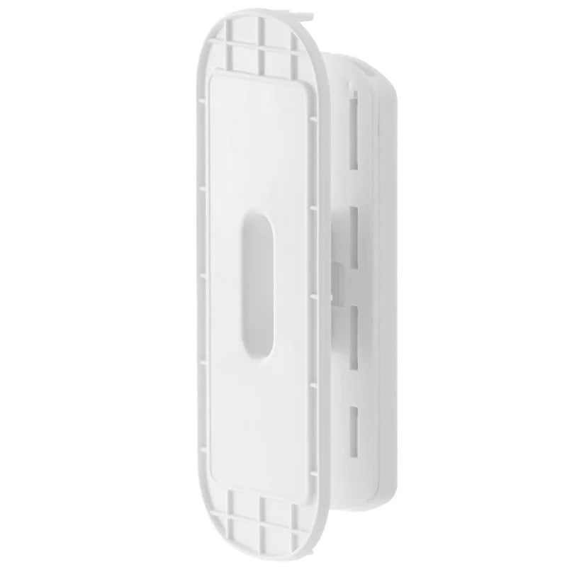 1pc Plug-in Holder, Wall Mounted Hole-Free Socket Router Row Holder, Household Plug-in Board Storage Organizer Qme White