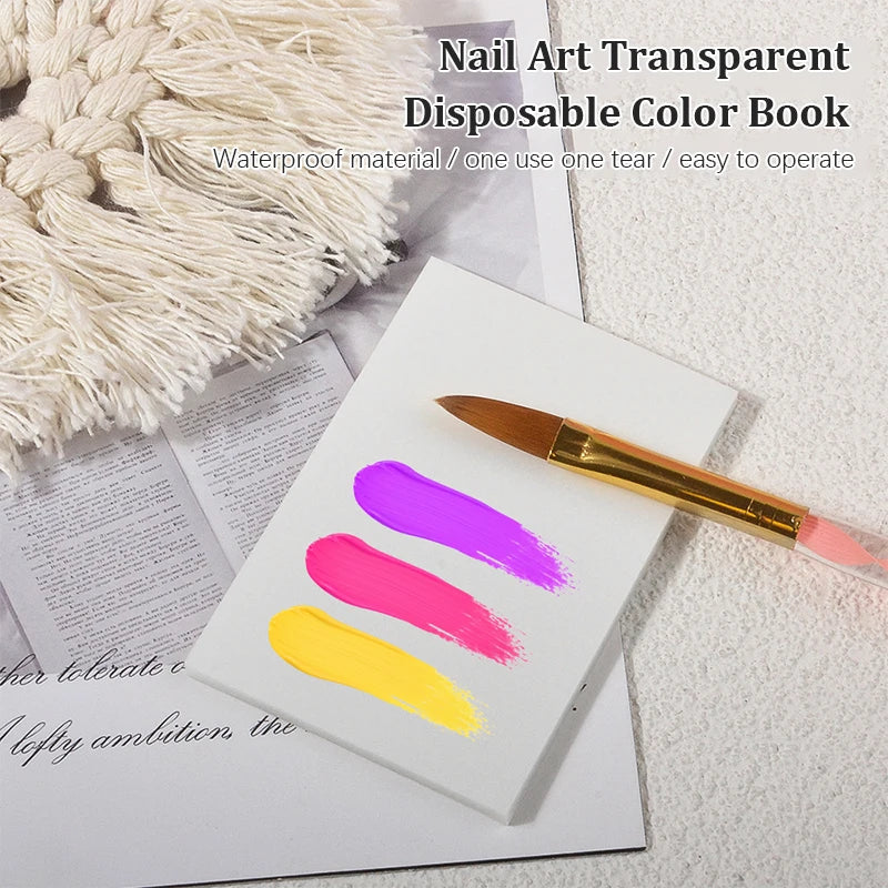 50 Sheets Disposable Manicure Tinting Glue Paper Tearable Transparent Qme