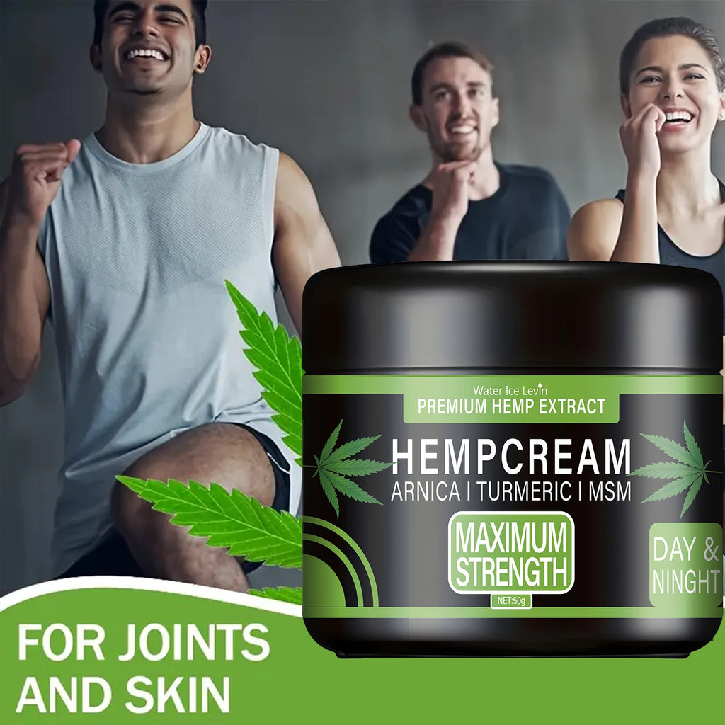 Premium Hemp Extract Cream with Arnica, Turmeric & MSM for Soothing Skin Relief, Nourishing & Moisturizing. Qme