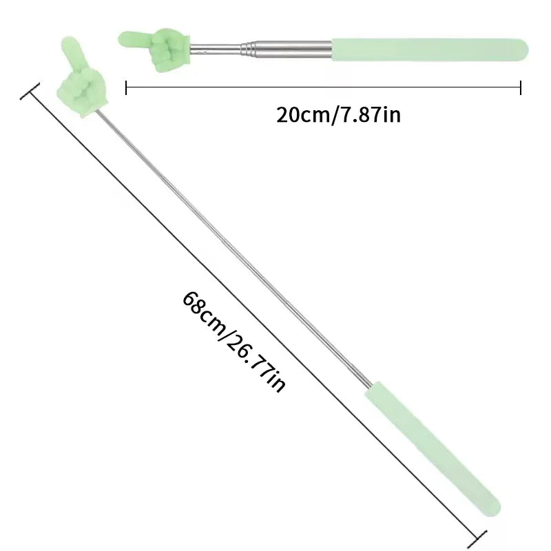 Retractable Teacher Pointer Finger Design Stainlesssteel Telescopic Qme
