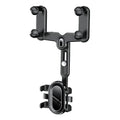 360° Rotating Car Rearview Mirror Phone Holder - Perfect for Kids and Adults - Compatible with Phones and GPS Devices Qme Black