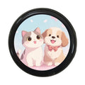 Digital Badge 1.7inch HD Pixel Screen Cute Name Tag 600mAh Electronic Anime Pins 18H Battery for Fans Photo Video Service Qme Gray