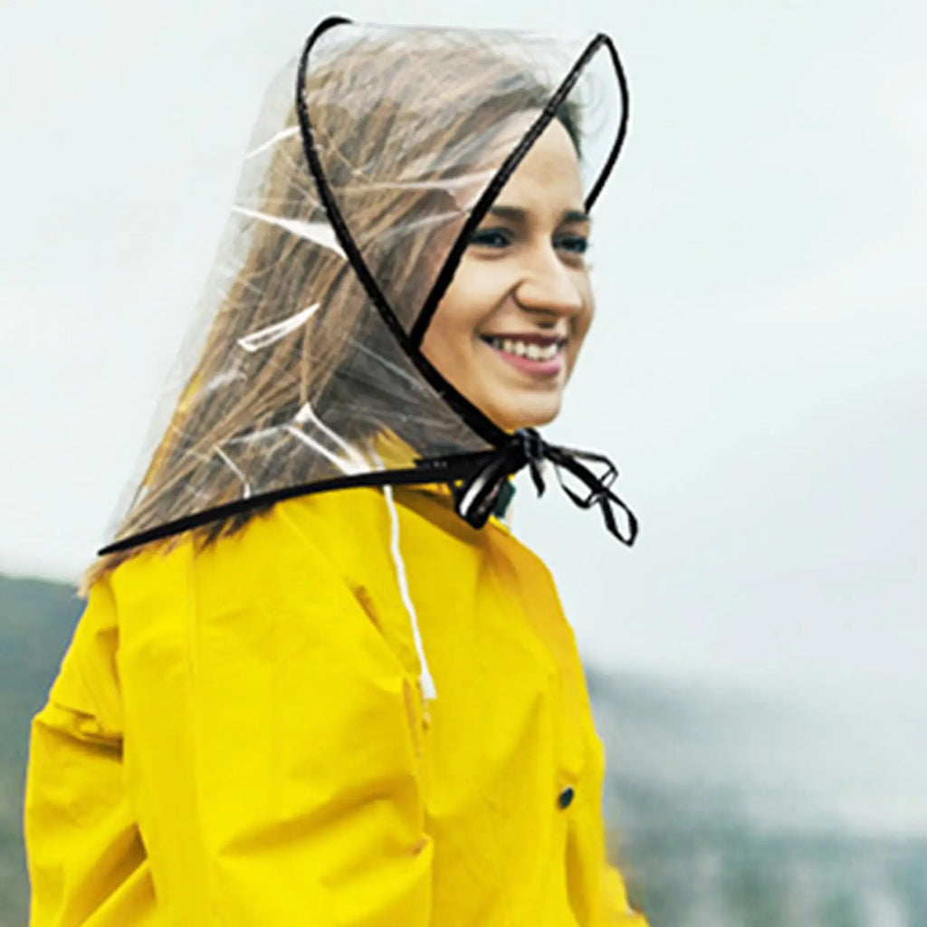 Rain Hat Reusable Transparent Headwear with Brim Waterproof Transparent Rain Hat for Women Lady Girlfriend Mother Travel Qme