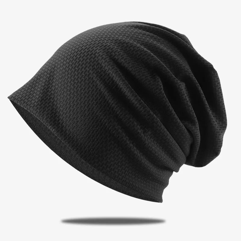 Breathable Running Headband Sweat-wicking Quick-dry Sports Head Cover Qme black