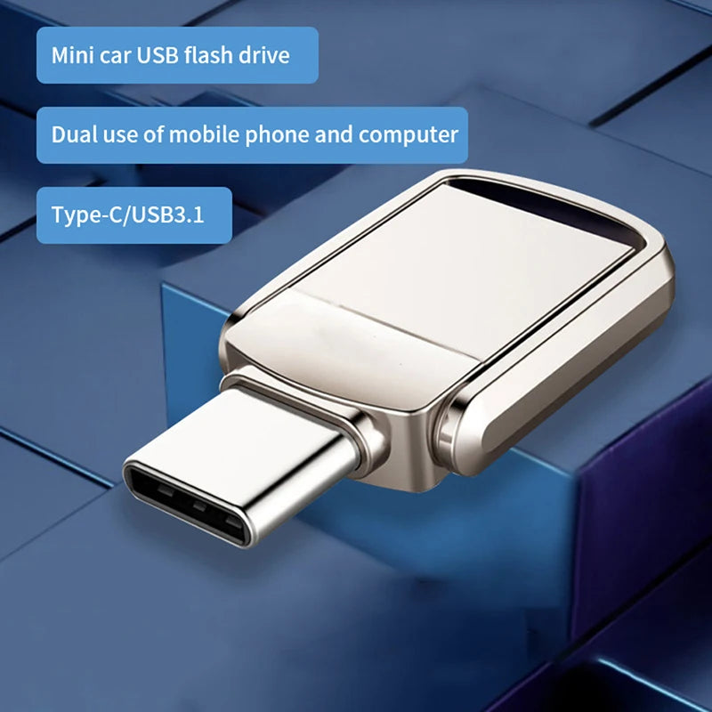 USB Flash Drive 3 0 2TB Dual Pendrive OTG TYPEC Memory Stick Pen Qme