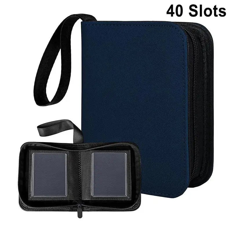 Card Binder Durable Waterproof PU Leather Zipper 40 Slots 3x4 TCG Qme A2
