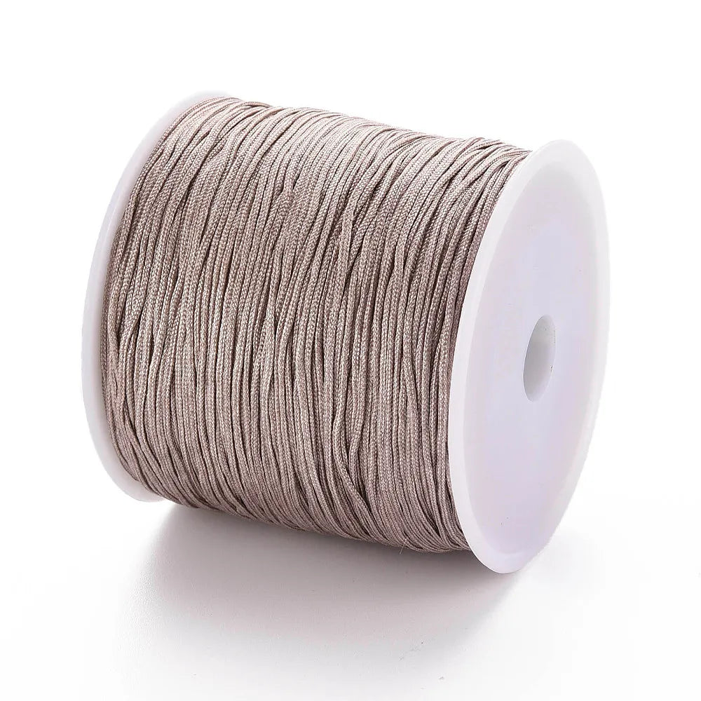 Pandahall 100m Roll Nylon Thread Braided Chinese Knotting Cord