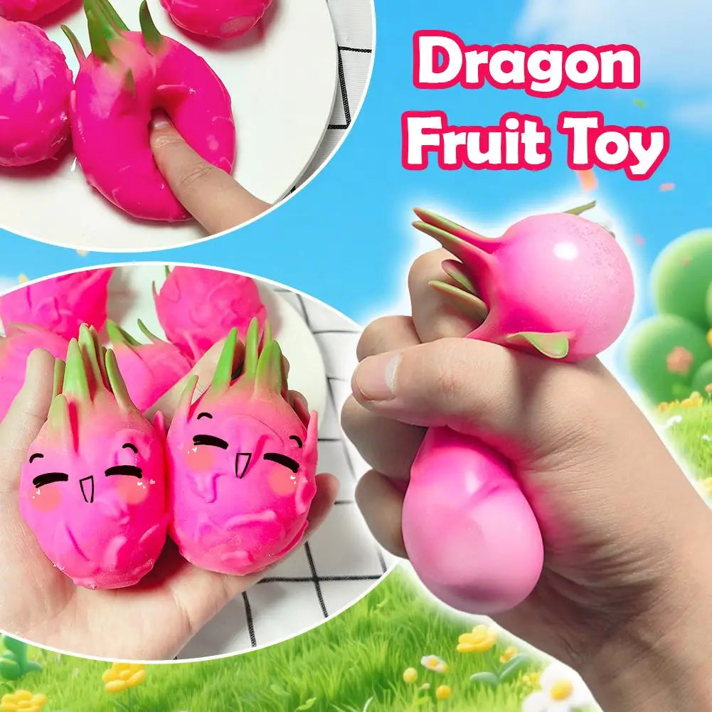 Dragon Fruit Squish Ball Squishy Squeeze Stress Reliever Fidget Qme