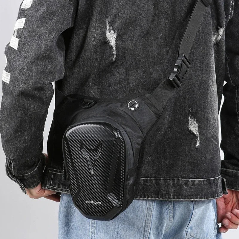 Motorcycle Men's Backpack Waterproof Motorcycle Riding Bag - Chest Waist Drop Leg Pack for Outdoor Sports Travel Accessories Qme