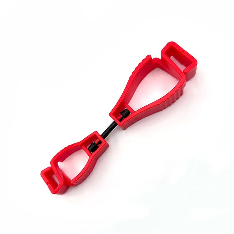 Work Clamp Safety Glove Guard Multifunctional Tool Clip Hanger Holder Qme Red