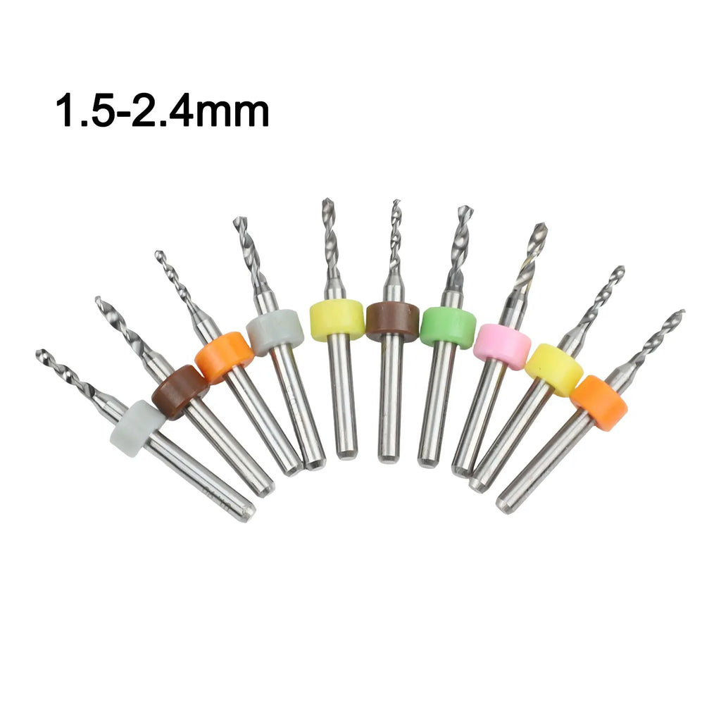 10pcs / Set Drill Bits Coated PCB Milling Cutters Circuit Board Carving Knives Steel Power Tool Accessories Workshop Equipment Qme Default Title