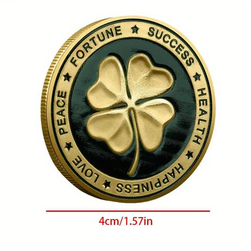 Four Leaf Elephant Collection Commemorative Coin Happiness Success Qme