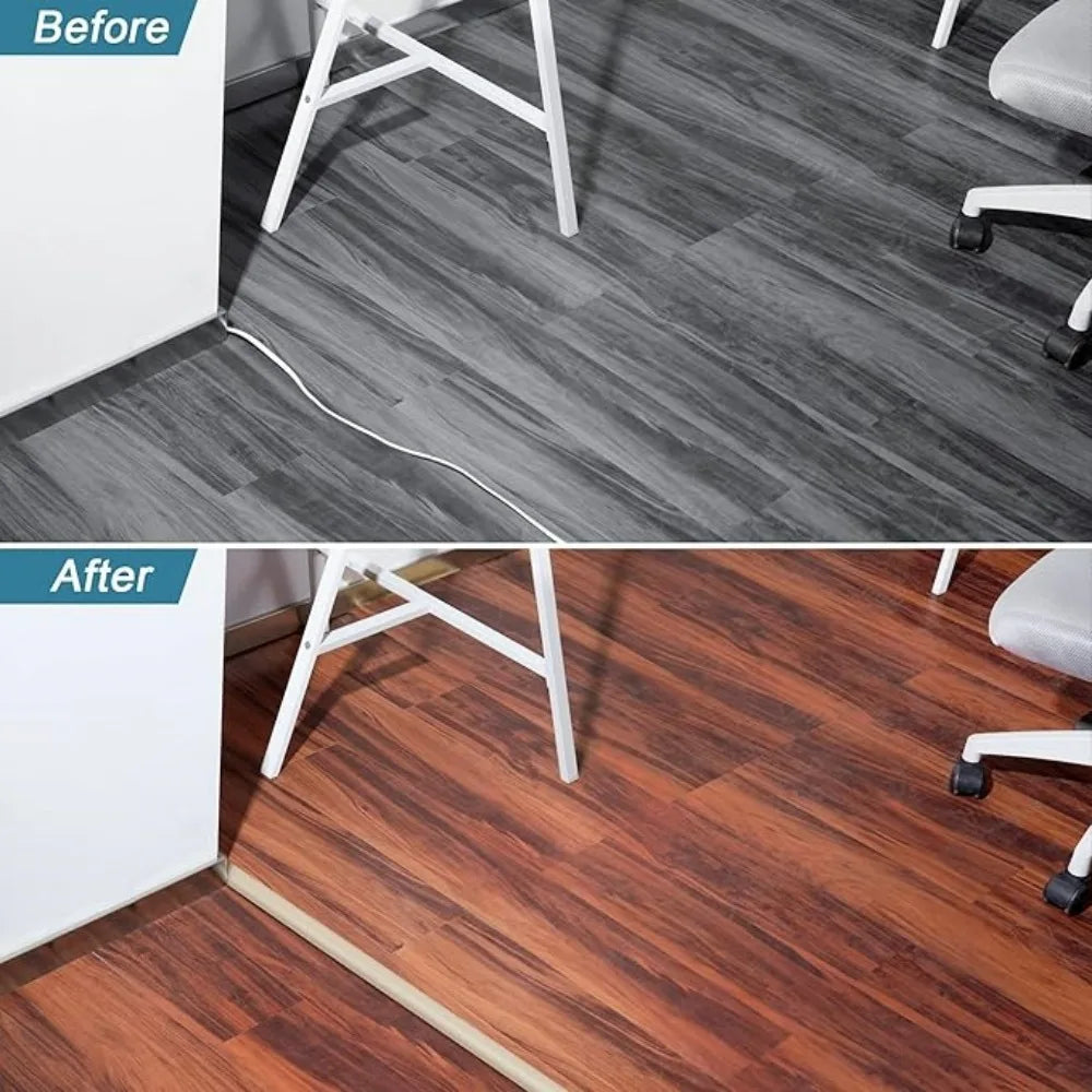 Arc Floor Cable Protector Invisible Flexible Cable Tray PVC Self-adhesive Anti-Step Protector Wire Organizer Home Decoration Qme