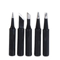 900M-T Series Copper Soldering Tips Set I B K 3C 2.4D Shapes Welding Iron Head for Electronic Repair Welding Maintenance Tools Qme black