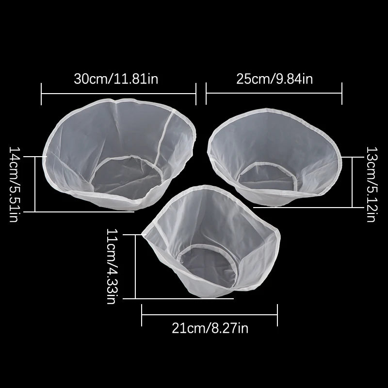 Kitchen Tool Soy Milk Filter Net Bag Nylon Liquid Coffee Reusable Qme