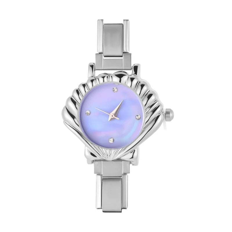 Wholesale Fashion Women's Mens Stainless Steel Round Hexagon Flower Shape High Quality Watch Bracelet For Friend DIY Watch Gifts Qme Style 35