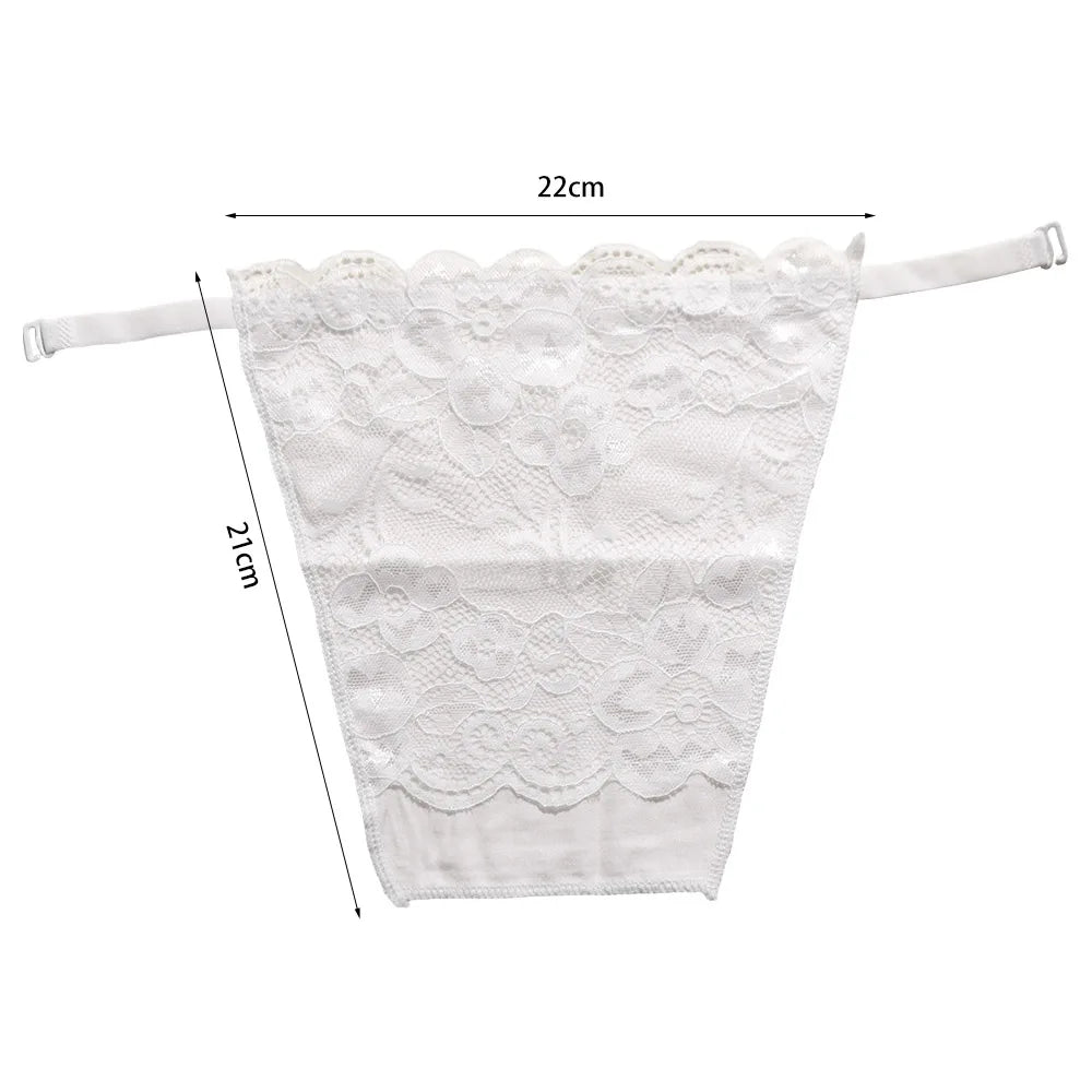 Flower Strapless Insert Wrapped Chest Double Layer Mesh Lace Qme