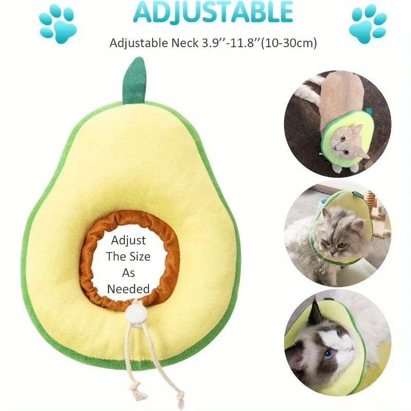 Pet Cute Cat Collar Post Surgery Anti Lick Eliza Toast Neck Cone Collar, Suitable for Cat Ultra Small Dogs Qme