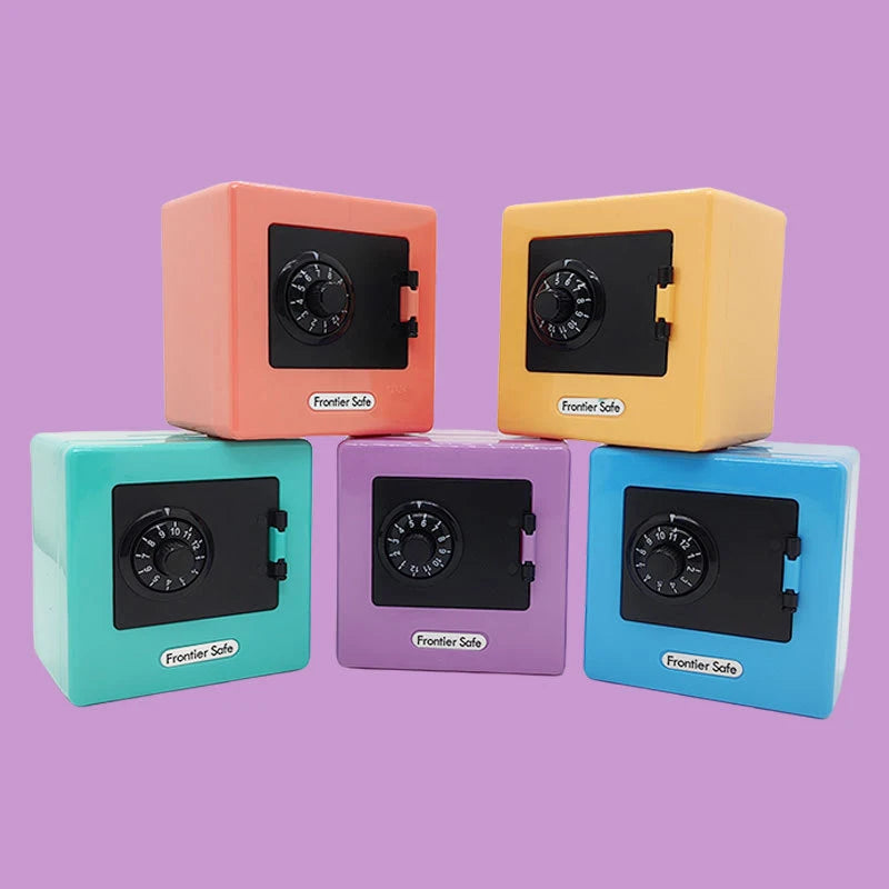 Bank Safe Box Automatic Deposit Banknote Christmas Mini Money Retro Qme