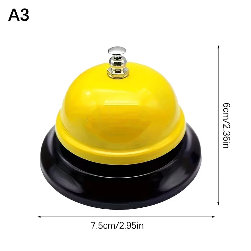 Vintage Metal Service Bell Counter Desk Bell For Restaurant, Hotel, Game Show, Coffee Shop Multifunctional Portable Hand Bell Qme A3