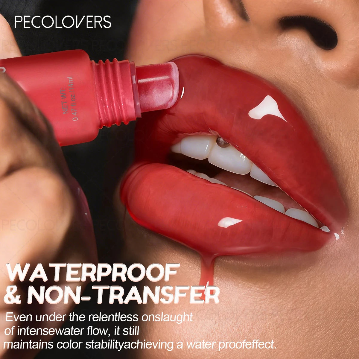 Tearable Lip Gloss Long-lasting Lipstick Waterproof Non Stick Cup Qme