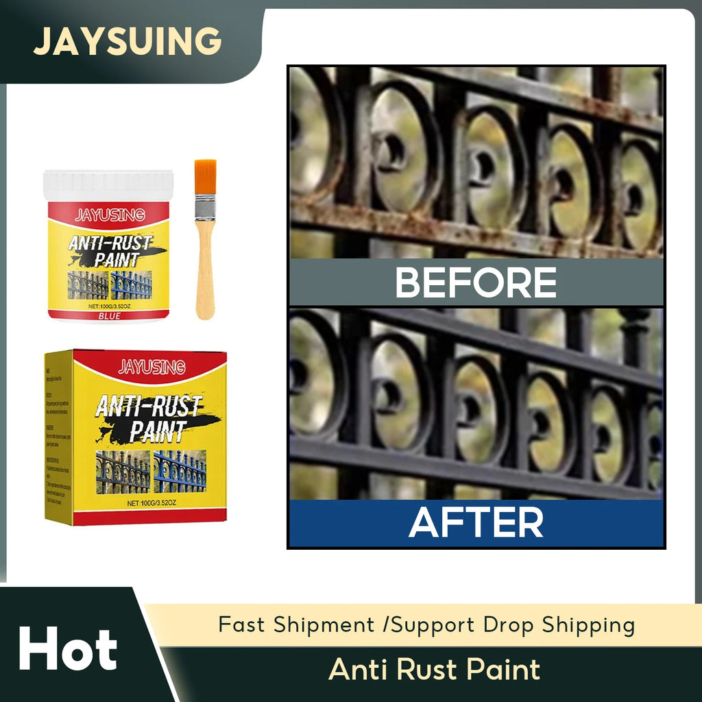 Rust Remover Paint Metal Rust Converter Water Based Metal Renovation Primer Anti Rust Protection Paste Car Rust Conversion Agent Qme