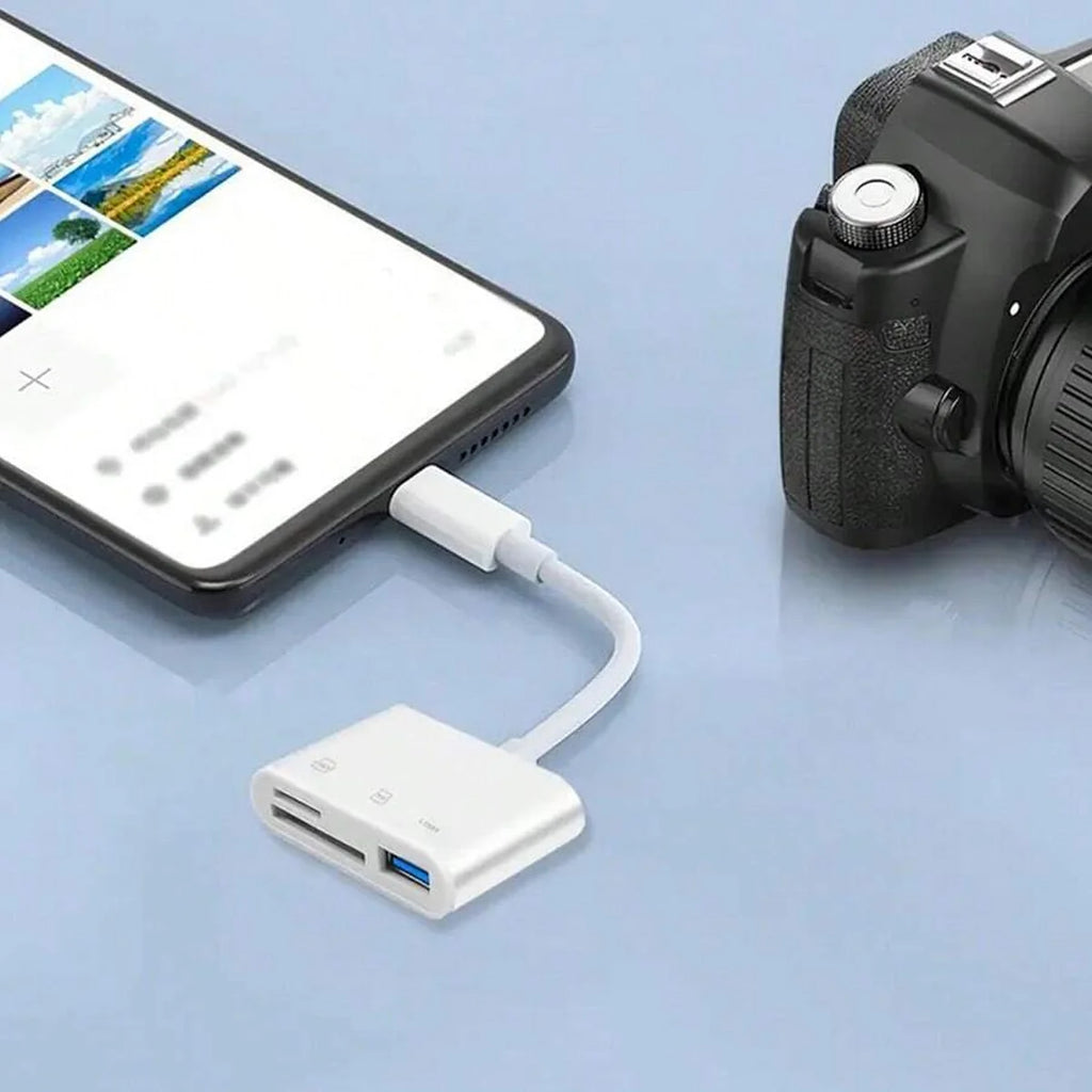 3-in-1 Multifunctional Type-c Card Reader Suitable Computer Mobile Qme