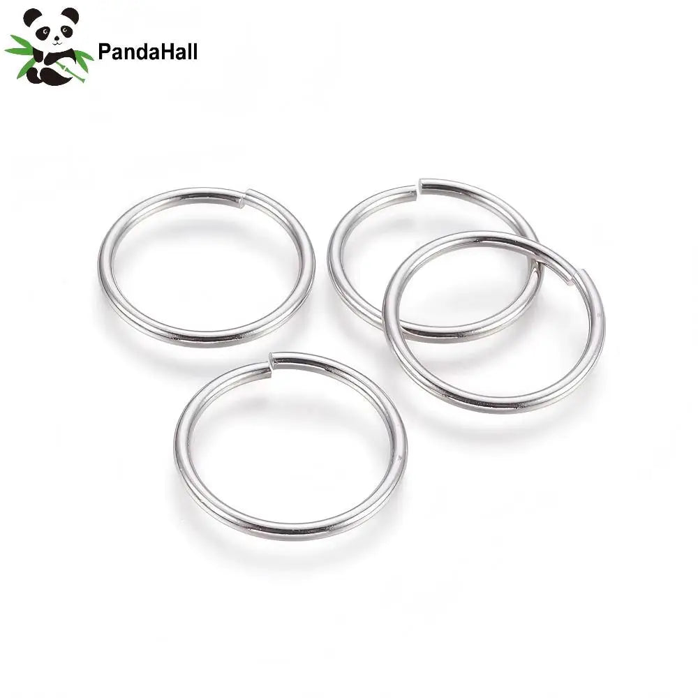PandaHall Tarnish Resistant 304 Stainless Steel Saw Cut Open Jump Rings diameter 1.4-3mm x thick 6-30mm Round for Jewelry Making Qme 8x1.5mm 700pcs