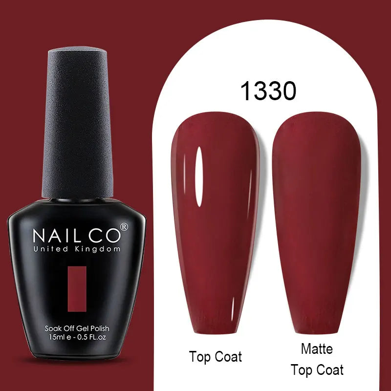 NAILCO Winter Red Gel Nail Polish Semi Permanent Soak Off Varnishes