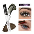 QIBEST 2 In 1 Diamond Glitter Mascara Lasting Colored Mascara Eyelashes Thickening Voluminous Double Ended Waterproof Mascara Qme 06