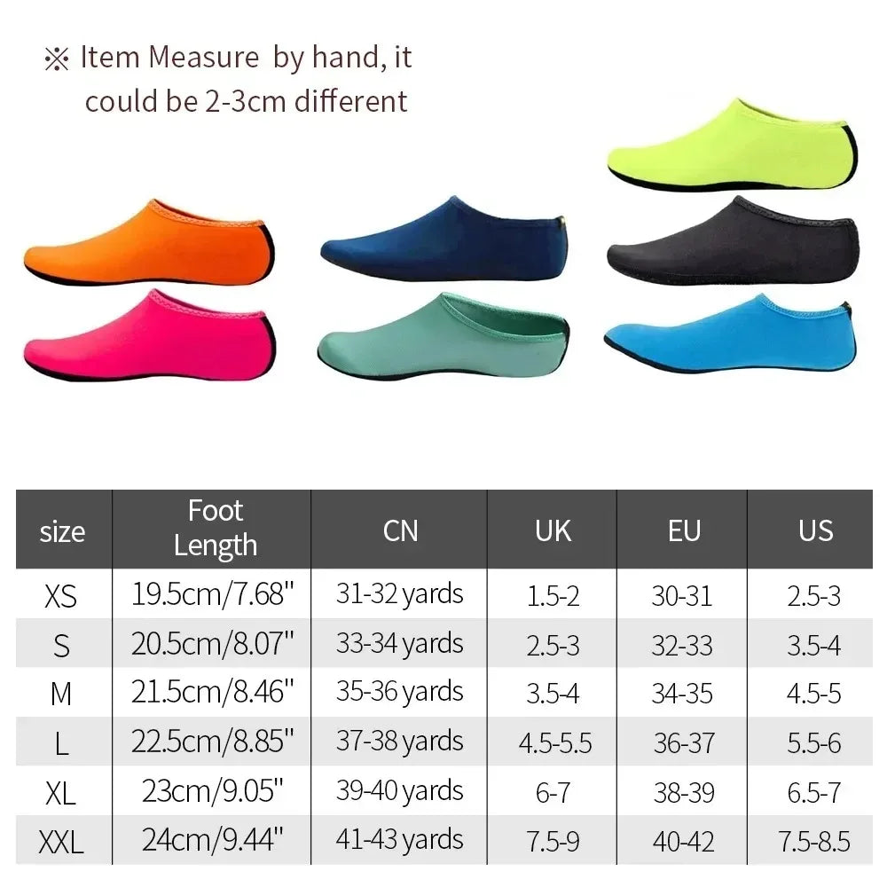 Non-slip Unisex Water Shoes Swimming Diving Socks Summer Aqua Beach Qme