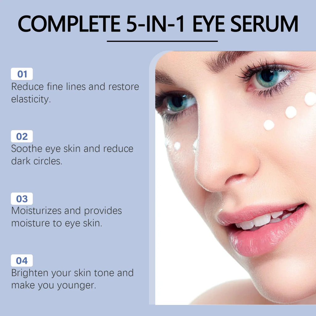 Collagen 5 IN 1 Firming Eye Cream Removes Dark Circles Eye Bag Firming Lifting Fade Fine Lines Improve Skin Retinol Eye Cream Qme