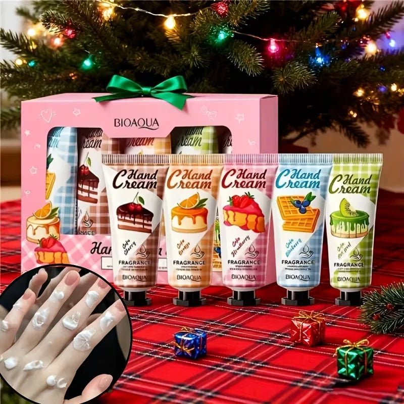 Christmas 5 Box Hand Cream Fragrance Texture Travel Durable Qme