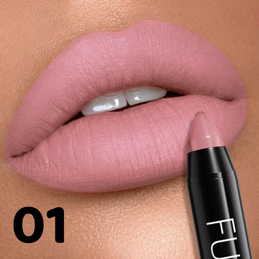 16 Nude Brown Lipliner Pen Waterproof Lipstick Sexy Red Matte Contour Qme 01