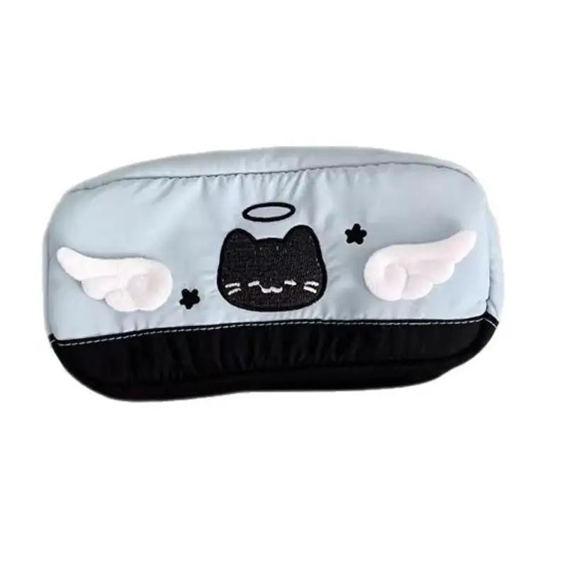 Cute Cartoon Angel Cat Printed Pencil Case Student Stationery Back Qme A1