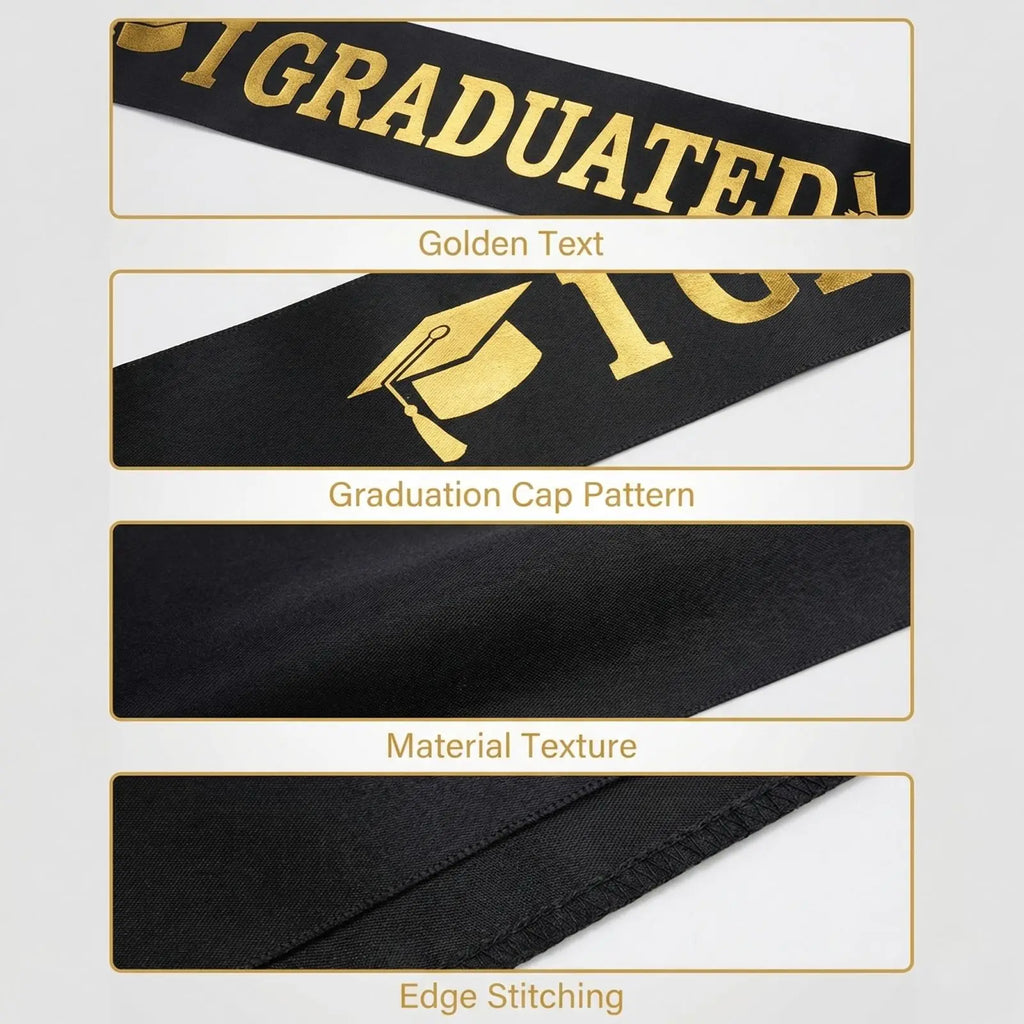 Unisex Graduation Cap with Sash Graduation Stole Set Commencement High School Graduation College Graduate Photograph Supplies Qme