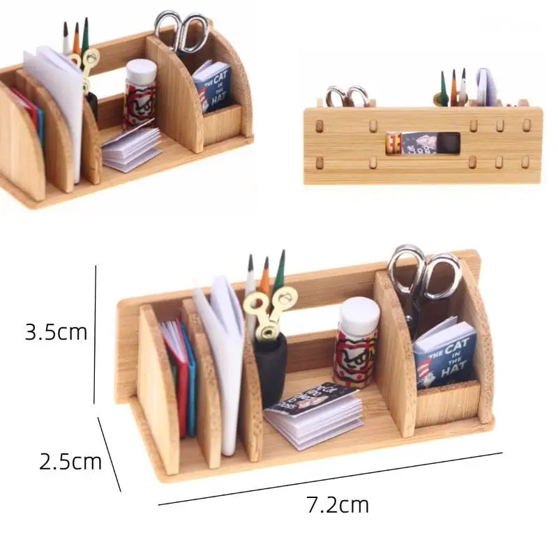 Doll House Accessories Dollhouse Miniature Desktop Bookshelf Qme Onesize