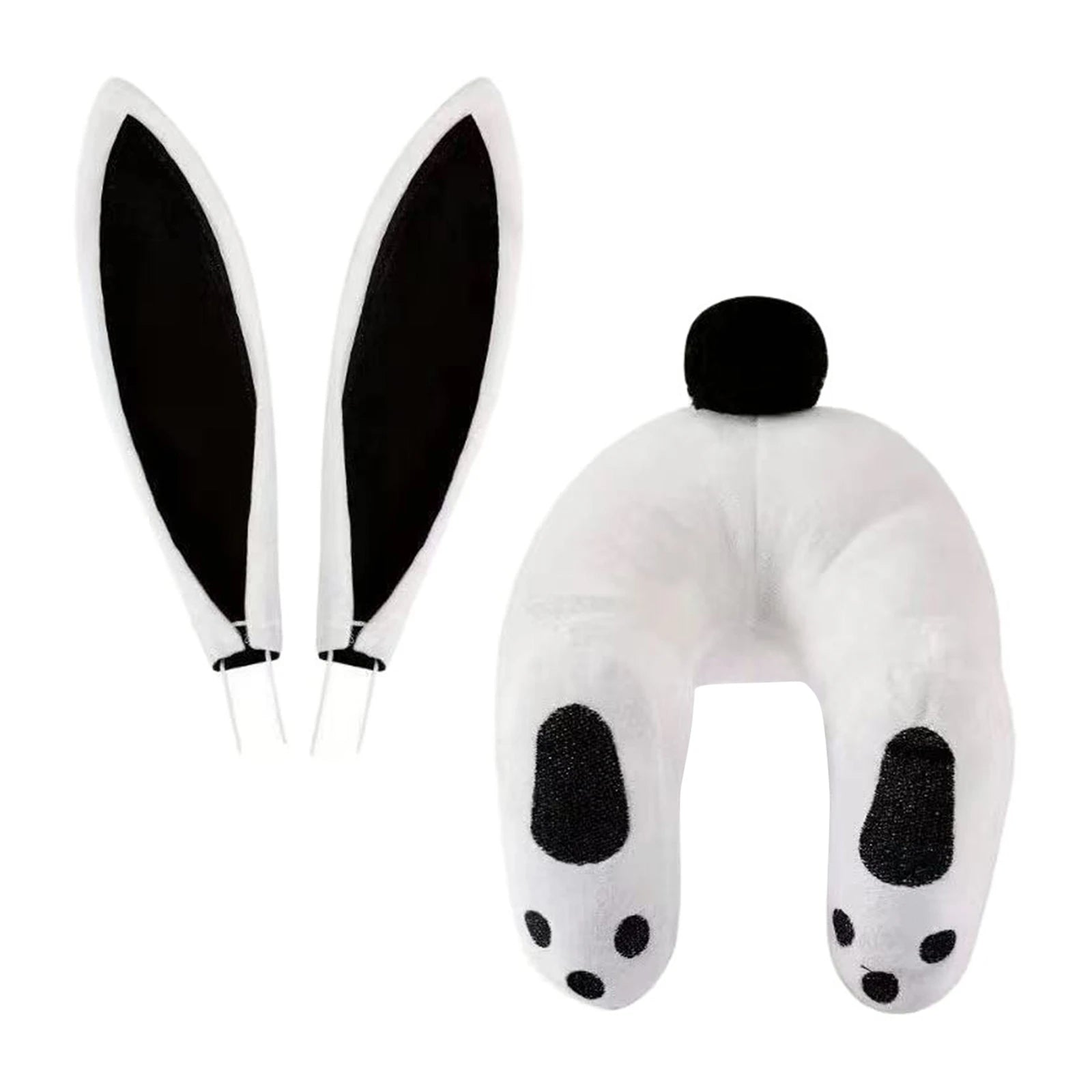 Easter Stuffed Bunny Butt Wreath Kit Cute Butt with Ears for Home Living Room Wall Door Hanging Cartoon Welcome Sign Wreath Qme D