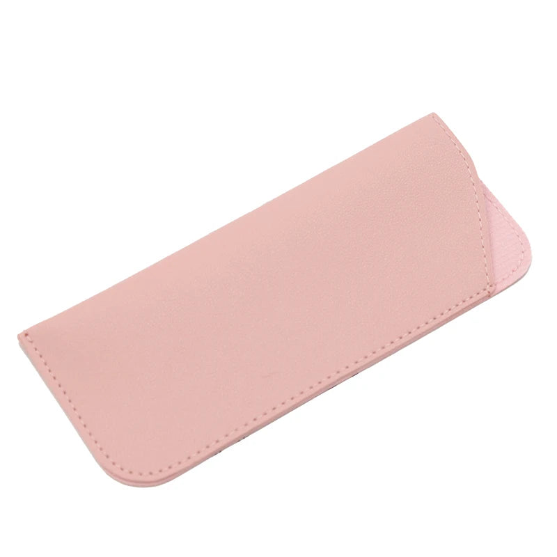 Solid Glasses Bag Protective Sunglasses Cover Case Box Reading Qme Pink