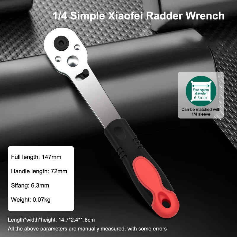 1 Ratchet Wrench Reversible Quick Releases 4 Handle Home Improvement Qme ONE SIZE