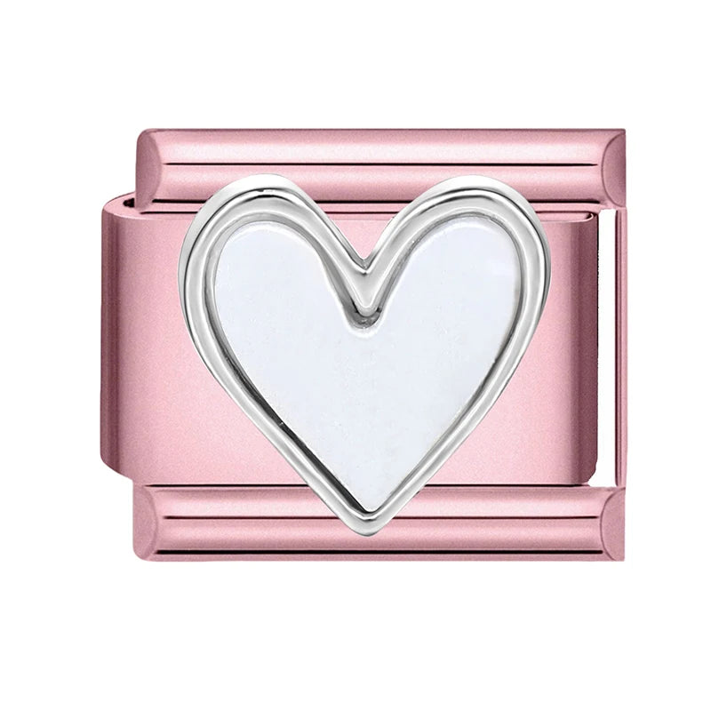 Colorful Square Zircon Pendant Italian Charm Fit 9mm Stainless Steel Women DIY Bracelet Drop Shipping Fashion Jewelry Wholesale Qme Style 3