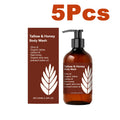 Tallow Honey Body Wash Gentle Cleansing Shower Gel Moisturizing Refreshing Smoothing Brightening Remove Dirt Hydrating Shower Ge Qme 5 x 100ml Boxed Moisturizing